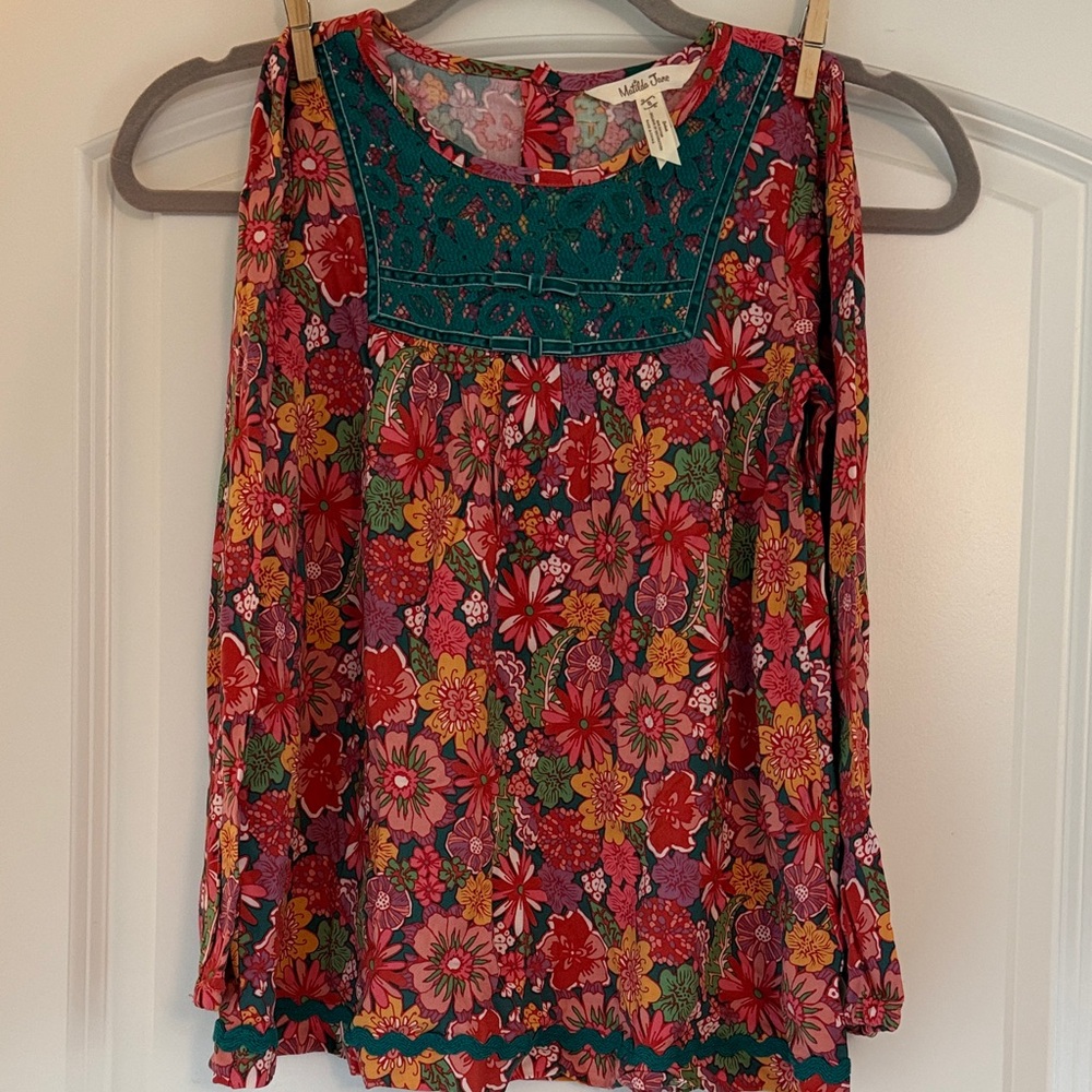 Matilda Jane Floral Blouse girls size 8